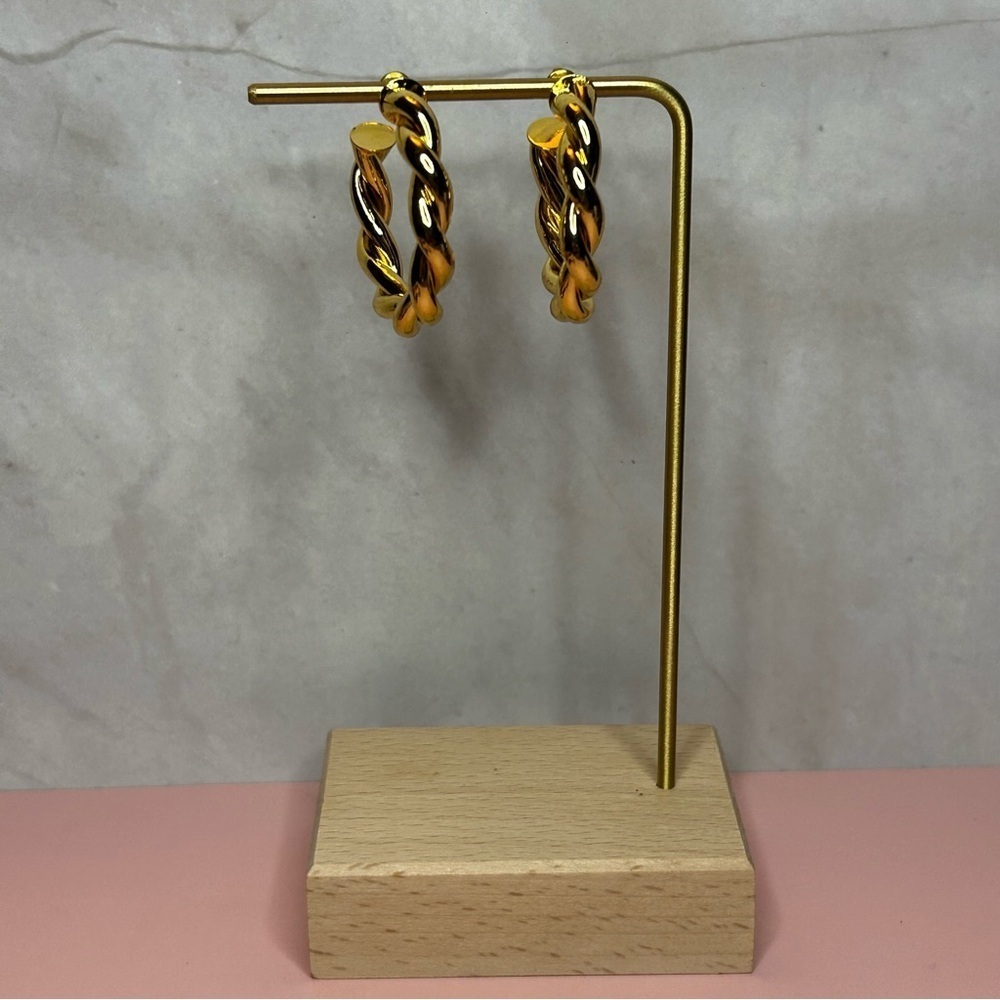 Gold Tone Hoop Earrings
